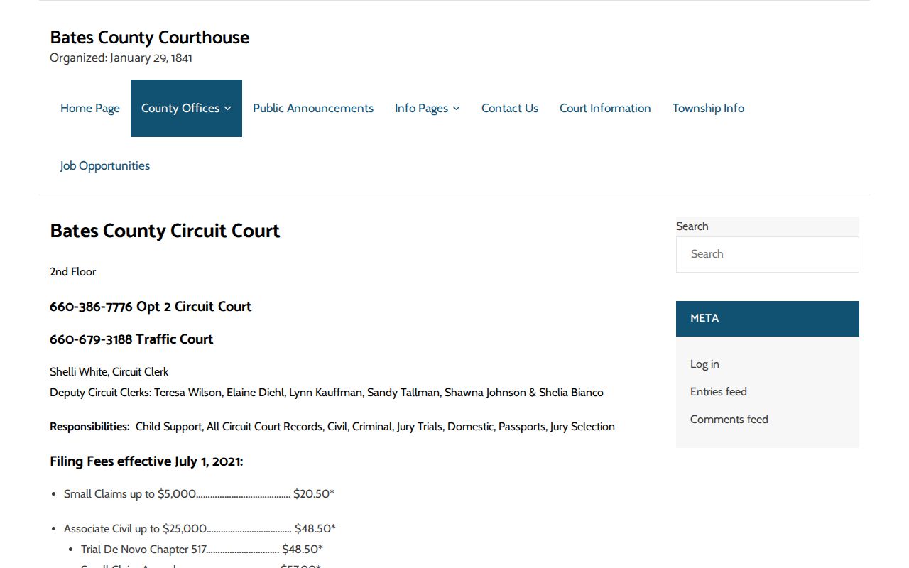 Bates County criminal court docket Circuit Court source