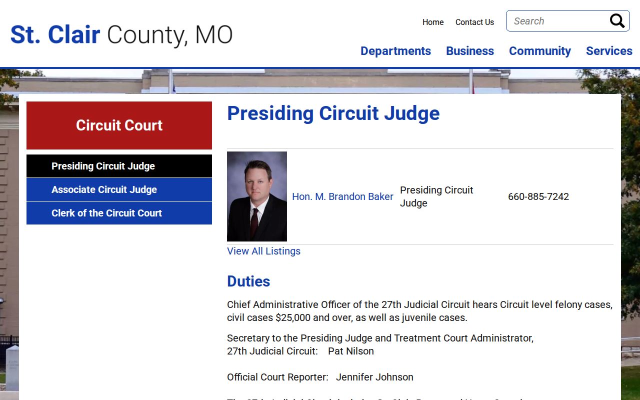 Bates County court docket 27th Judicial Circuit source